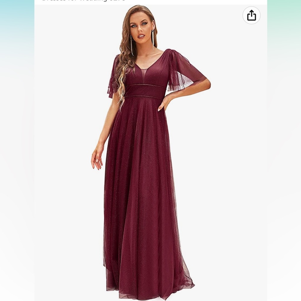 Bridesmaids or wedding dress in burgundy NEVER WORN